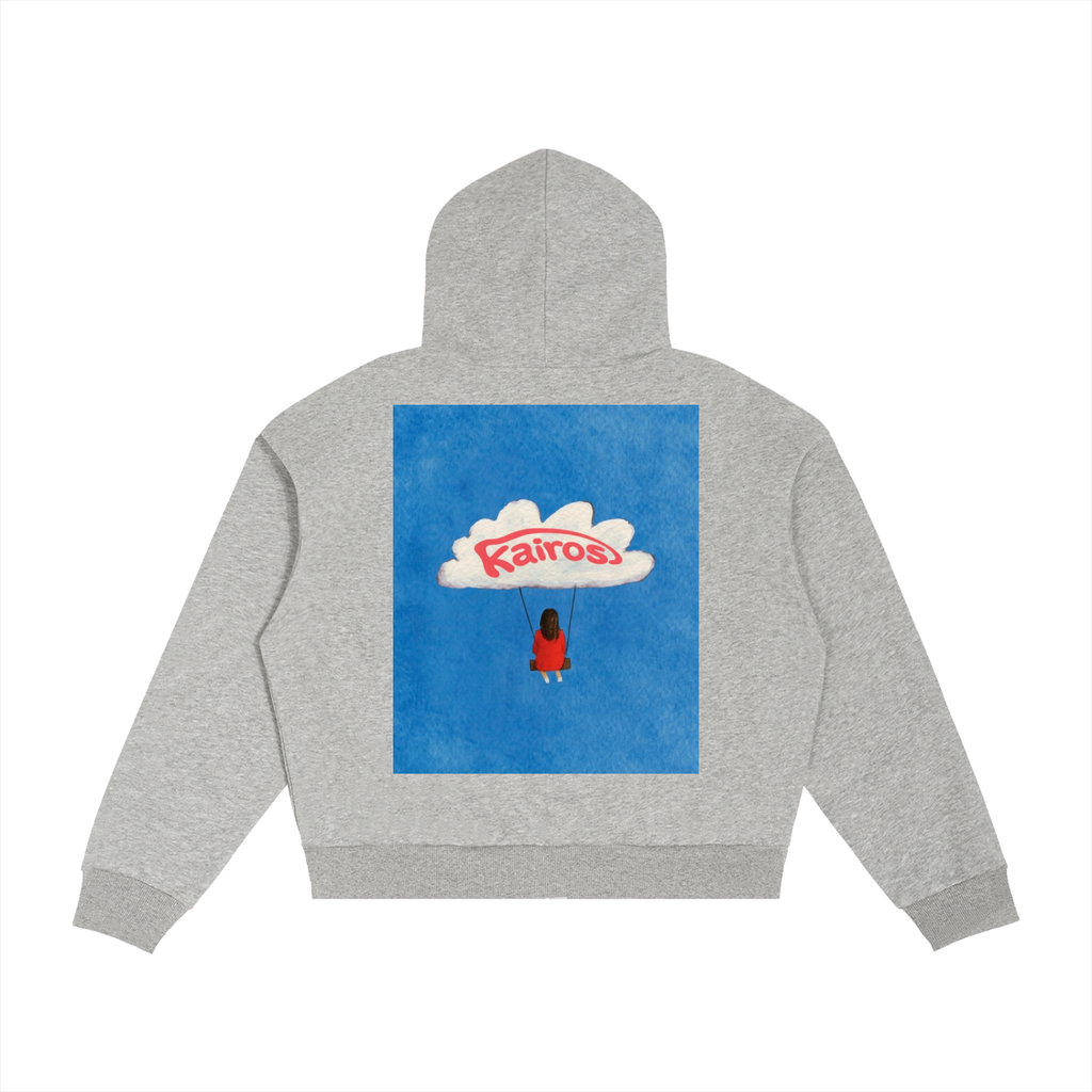 Kairos cloud Plaid Boxy Zip Hoodie
